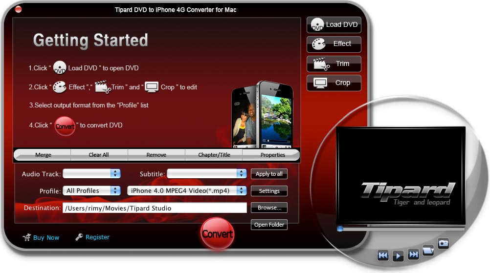 Buy DVD to iPhone 4G Converter for Mac Screenshot Screenshot